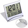 Bærbar, sammenklappelig digital rejsetemperatur-vækkeur med LCD-display