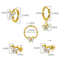 Miniatyrbillede 3 af 4: Par af øreringe med dinglende multi-style charm til kvinder og piger