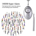 Miniatyrbillede 3 af 5: Personlig alarm, 5 stk. 140 dB nøglealarm, nødalarm med anti