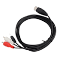 Miniatyrbillede 7 af 8: DIN 8-polet til 3,5 mm 2 RCA-kabel, han til han, fremragende DIN-lyd KLB