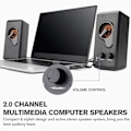Miniatyrbillede 7 af 8: PC-højttalere, USB-computer RGB-højttalere stereohøjttalersystem til