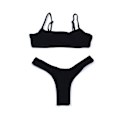 Miniatyrbillede 4 af 4: Bikini sæt til kvinder push up tanga med lavtaljet badedragt