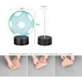 Miniatyrbillede 2 af 5: Fodbold 3D Illusion Natlampe, 7 Farver Skiftende Touch Control LED Skrivebordslampe KLB