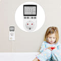 Miniatyrbild 2 av 8: Plug-in LCD-energimätare, spänning, ström, energiförbrukning KLB
