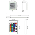 Pikkukuva 2 / 5: 24 näppäimen IR-kaukosäädin ja valkoinen IR-ohjain RGB LED-nauhalle 3528 SMD ban