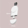 Miniatyrbilde 5 av 8: Lader for Apple Watch, iwatch Series 6/5/4/3/2/1/SE, med svart hengespenne