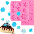 Pikkukuva 2 / 8: 2 kpl 3D-lumihiutale Fondant-muotti Joulu Lumihiutale Silikoni