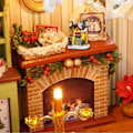 Miniatyrbillede 7 af 7: Julelandsby med lys, julelygte LED, juledekorationer KLB