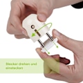Miniatyrbild 5 av 8: 20x barnsäkra uttag med roterande mekanism - uttagsskydd KLB