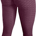 Miniatyrbilde 1 av 4: Berømte leggings, kvinners rumpe løftende yogabukser høye 01 vin KLB