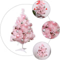 Miniatyrbilde 3 av 7: Uonlytech Rosa juletre med LED-belysning og kuler. Liten juletre KLB