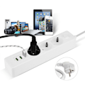Miniatyrbillede 4 af 8: Smart USB-stikkontakt med EU-stik, 3 porte og 3 stik KLB