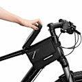 Miniatyrbillede 2 af 5: Ramme taske cykel taske top tube taske til mobiltelefon 6,0 tommer sort KLB
