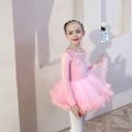 Miniatyrbillede 2 af 5: Pigebørns balletkjole prinsesse glitrende ballet trikot tutu pigedansertøj kostume
