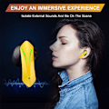 Miniatyrbillede 5 af 8: Bluetooth 5.2-hovedtelefoner, indbygget mikrofon, Bluetooth gul