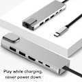 Miniatyrbild 5 av 8: 6-i-1-typ-C-till-HDMI-adapter med 87 W USB-C PD-strömförsörjning,