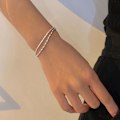 Miniatyrbild 4 av 5: Silverarmband, justerbar längd, påse ingår (2 stycken)