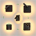 Miniatyrbillede 3 af 5: Hvid sengelampe indendørs H Tel væglampe seng væglamper gang væglampe med afbryder/11W LED COB + 9W SMD/360 graders rotation varm 13CM