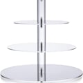 Miniatyrbillede 1 af 5: Kageholder, fireetagers rund akryl kageholder,
