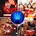 Miniatyrbild 7 av 7: 3D blad design LED nattlampa touch switch USB-port 7 KLB