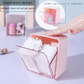 Miniatyrbillede 2 af 5: Bomuldskugleholder Bokse til Rose Bomuldskugler, Ekskl. Andre Genstande, Swabs, Rounds, Floss, Dispenser Container Box med 2 Rum, Organizer
