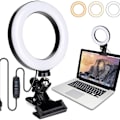 Miniatyrbilde 5 av 5: Ringlys for bærbar PC, videokonferanselys med telefonstativ og klips