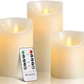 Miniatyrbilde 1 av 6: Biyanuo LED-lys flammefri lys flammefri stearinlys 10,2/ 12,7/ 15,2 KLB