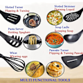 Miniatyrbillede 4 af 5: Pink nylon spartel, non-stick pande, speciel madlavning sigte, stegespatel + piskeris KLB