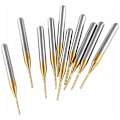 Miniatyrbillede 3 af 5: 10 stk. Wolframcarbid End Mill Titanium Coat Fræsning Gravering Bits Roterende Fræsere Sæt 3.175mmx1mm KLB