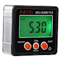 Miniatyrbild 3 av 5: Vinkelmätning med LCD-display, horisontell vinkelmätare digital lutningsmätare, digital elektronisk nivåbox magnetbas, mätverktyg, svart KLB