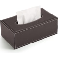 Miniatyrbild 1 av 5: PU-läder servettlådor, rektangulär servettdispenser servetthållare för hem bil