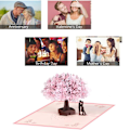 Miniatyrbillede 4 af 7: 3D-kort, fødselsdagskort, pop-up 3D-kort, lykønskningskort med kuvert, pink KLB