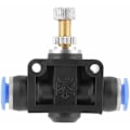 Miniatyrbillede 5 af 5: 4 stk. Butterfly Slange Push-in Hastighedsregulator Pneumatisk Luftstrømsreguleringsventil Ventilforbindelse Hurtigkobling 8mm KLB