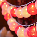 Miniatyrbillede 2 af 5: Farvede lys LED plastikkugle jul nytår KLB