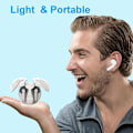 Pikkukuva 6 / 6: Langattomat nappikuulokkeet, Bluetooth 5.0 -kuulokkeet, latauskotelo, valkoinen