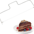 Miniatyrbilde 2 av 7: Kakekutter i rustfritt stål, 2 tråder, høydejusterbar, kakebunnskutter, KLB