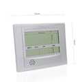 Miniatyrbild 2 av 7: Hem Stor Skärm Digital Elektronisk Väggklocka Vardagsrum Temperaturklocka (Silver)