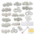 Pikkukuva 2 / 3: 21 kuviota 68 kpl Flip Sugar Cake Mold Set Muovinen keksileikkuri Jousipainatut muotit DIY Leivontavälineet