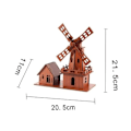 Miniatyrbilde 5 av 5: Treleker DIY Husmodell 3D Puslespill Utdannende Leke for Barn