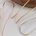 Miniatyrbilde 5 av 6: Metallhårgaffel Enkel U-formet Hårpinner Legering Gullbelagte Boller