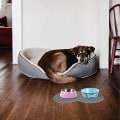 Miniatyrbillede 2 af 4: Silikone kæledyrsfodermåtte, hundeskål måtte vandtæt skridsikker PVC kæledyrsfodermåtte til kat og hund