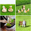 Miniatyrbillede 5 af 5: Kunstigt græstæppe 6 stykker, miniature mos græs have kunstigt græs ornament mos, deco græsplæne 15x15cm til have balkon hjem KLB