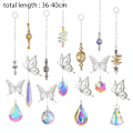 Miniatyrbillede 2 af 5: 7 stk. Butterfly Crystal Suncatcher Crystal Lysekrone Prisme