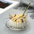 Miniatyrbillede 4 af 6: Moderne kaffepuddingkop, tekopp inklusive tallerken, 450 ml