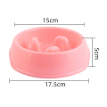 Miniatyrbillede 2 af 5: Kattefoder Skål Anti-Choking Langsom Mad Skål Pink S KLB