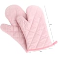 Miniatyrbild 2 av 4: 2 st kökshandskar i polyester-bomull, värmebeständiga ugnshandskar för mikrovågsugn grill -Rosa-