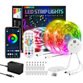 Miniatyrbild 1 av 5: Bluetooth LED-remsa, 15M LED-remsa 270 LED 5050 RGB Vattentät, Kontrollerad av Smartphone APP, Synkronisera med Musikrytm/Timerfunktion KLB