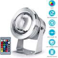 Miniatyrbillede 2 af 5: Pakke med 2 LED-neddykbare spotlights, 5050 RGB vandtæt IP68 undervandsbelysning, LED st