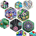Miniatyrbild 3 av 7: Mandala prickverktygssatser, 25-delad mandala prickverktygssats,