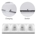 Miniatyrbillede 7 af 8: Fjernbetjening Oplader 4 i 1 Wii Oplader Station med Hvid KLB
